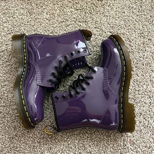 Purple Doc Martens in Patent Leather (new) Dr Martens